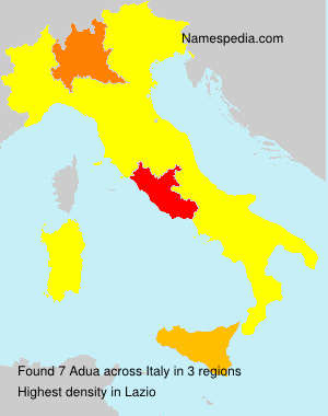 Surname Adua in Italy Surname Adua in Italy
