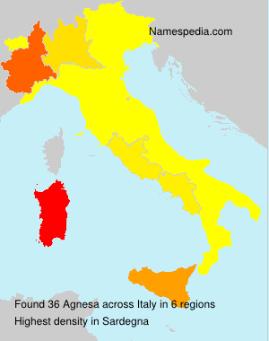 Surname Agnesa in Italy Surname Agnesa in Italy