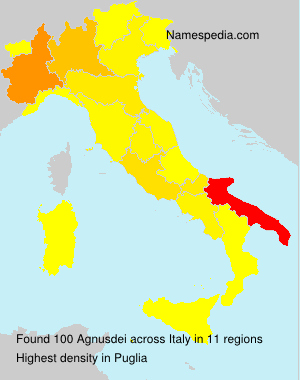 Surname Agnusdei in Italy Surname Agnusdei in Italy