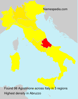 Surname Agostinone in Italy Surname Agostinone in Italy