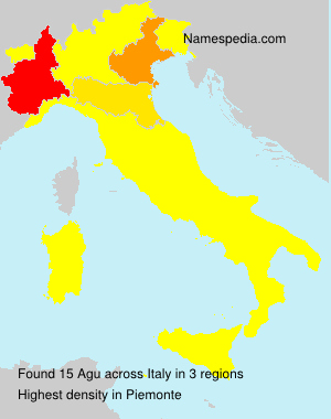 Surname Agu in Italy Surname Agu in Italy