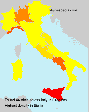 Surname Ainis in Italy Surname Ainis in Italy