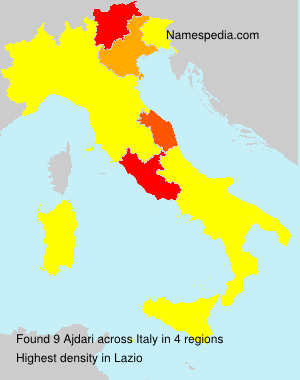 Surname Ajdari in Italy Surname Ajdari in Italy