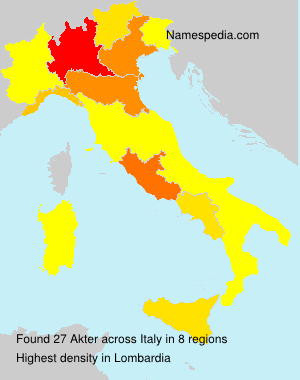 Surname Akter in Italy Surname Akter in Italy
