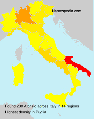 Surname Albrizio in Italy Surname Albrizio in Italy