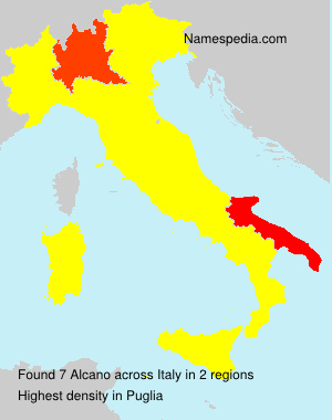 Surname Alcano in Italy Surname Alcano in Italy