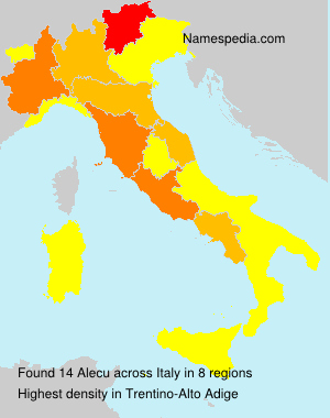 Surname Alecu in Italy Surname Alecu in Italy