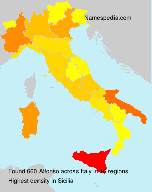 Surname Alfonso in Italy