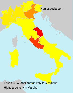 Surname Alfonzi in Italy Surname Alfonzi in Italy