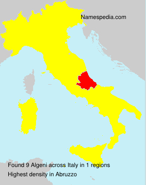 Surname Algeni in Italy