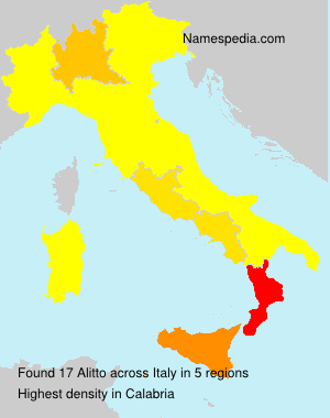 Surname Alitto in Italy Surname Alitto in Italy