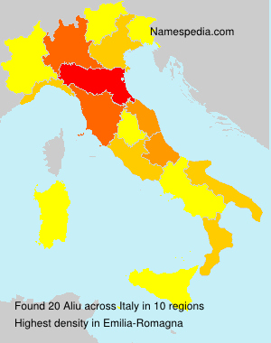 Surname Aliu in Italy Surname Aliu in Italy