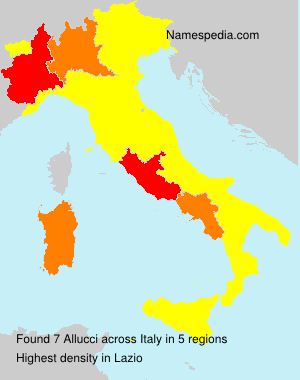 Surname Allucci in Italy Surname Allucci in Italy