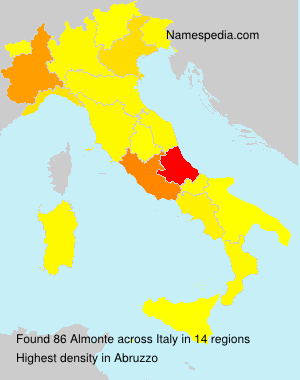 Surname Almonte in Italy