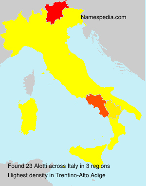 Surname Alotti in Italy Surname Alotti in Italy