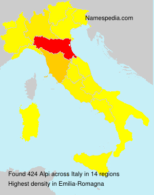 Surname Alpi in Italy Surname Alpi in Italy