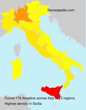 Surname Altamore in Italy Surname Altamore in Italy