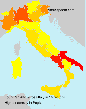 Surname Alto in Italy Surname Alto in Italy