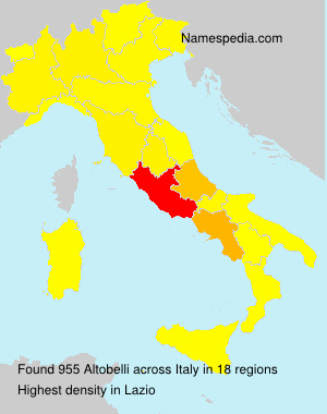 Surname Altobelli in Italy Surname Altobelli in Italy