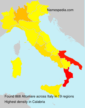Surname Altomare in Italy Surname Altomare in Italy