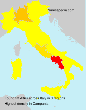 Surname Altrui in Italy Surname Altrui in Italy