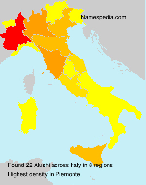Surname Alushi in Italy Surname Alushi in Italy