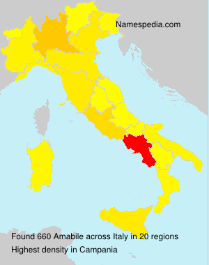 Surname Amabile in Italy