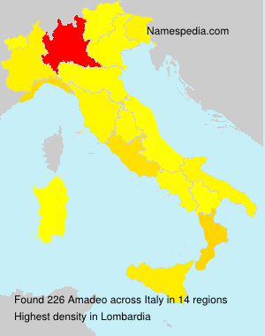 Surname Amadeo in Italy