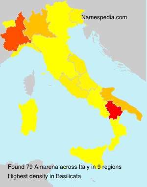 Surname Amarena in Italy Surname Amarena in Italy