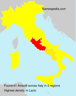 Surname Ambrifi in Italy