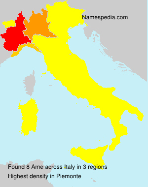 Surname Ame in Italy Surname Ame in Italy