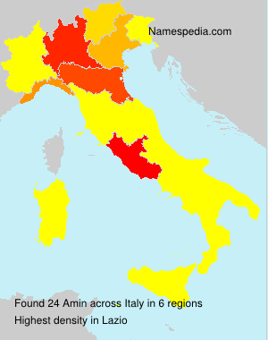 Surname Amin in Italy Surname Amin in Italy