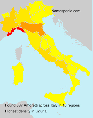 Surname Amoretti in Italy Surname Amoretti in Italy