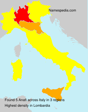 Surname Anafi in Italy Surname Anafi in Italy