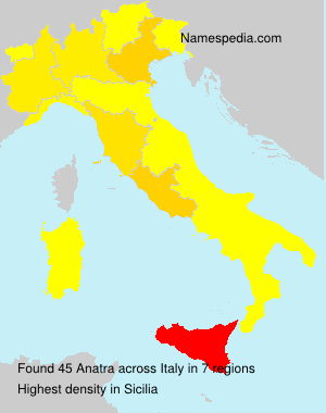 Surname Anatra in Italy Surname Anatra in Italy
