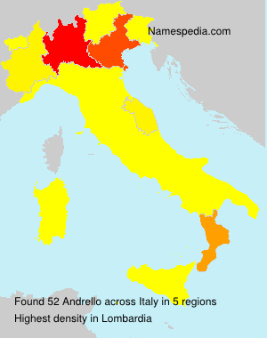 Surname Andrello in Italy Surname Andrello in Italy