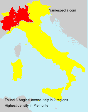 Surname Anglesi in Italy