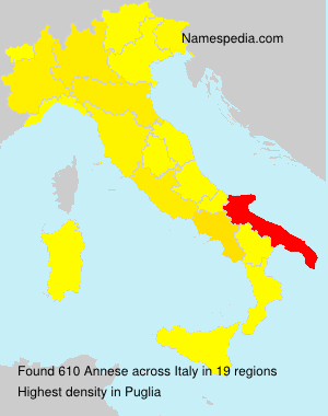 Surname Annese in Italy Surname Annese in Italy