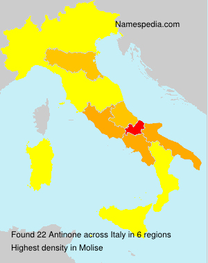 Surname Antinone in Italy Surname Antinone in Italy