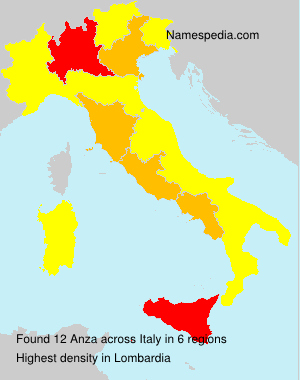 Surname Anza in Italy Surname Anza in Italy