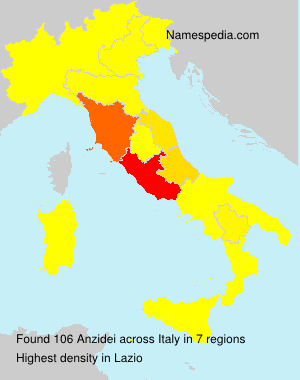 Surname Anzidei in Italy Surname Anzidei in Italy