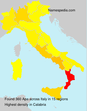 Surname Apa in Italy Surname Apa in Italy