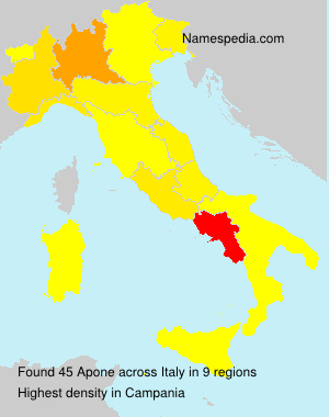 Surname Apone in Italy Surname Apone in Italy
