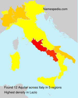 Surname Aquilar in Italy