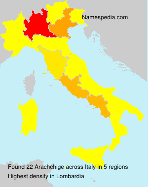 Surname Arachchige in Italy Surname Arachchige in Italy