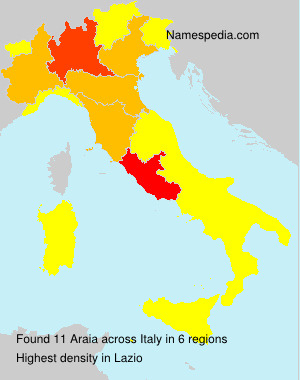 Surname Araia in Italy Surname Araia in Italy