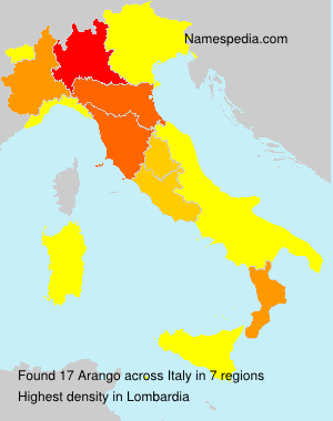 Surname Arango in Italy Surname Arango in Italy