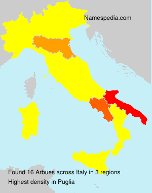 Surname Arbues in Italy Surname Arbues in Italy