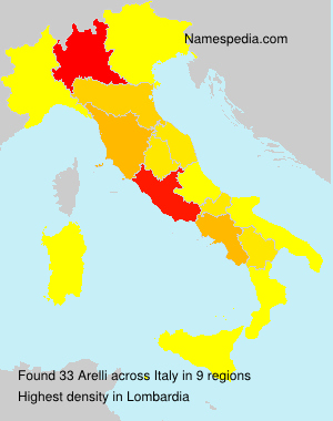 Surname Arelli in Italy Surname Arelli in Italy