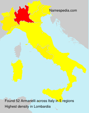Surname Armanelli in Italy Surname Armanelli in Italy